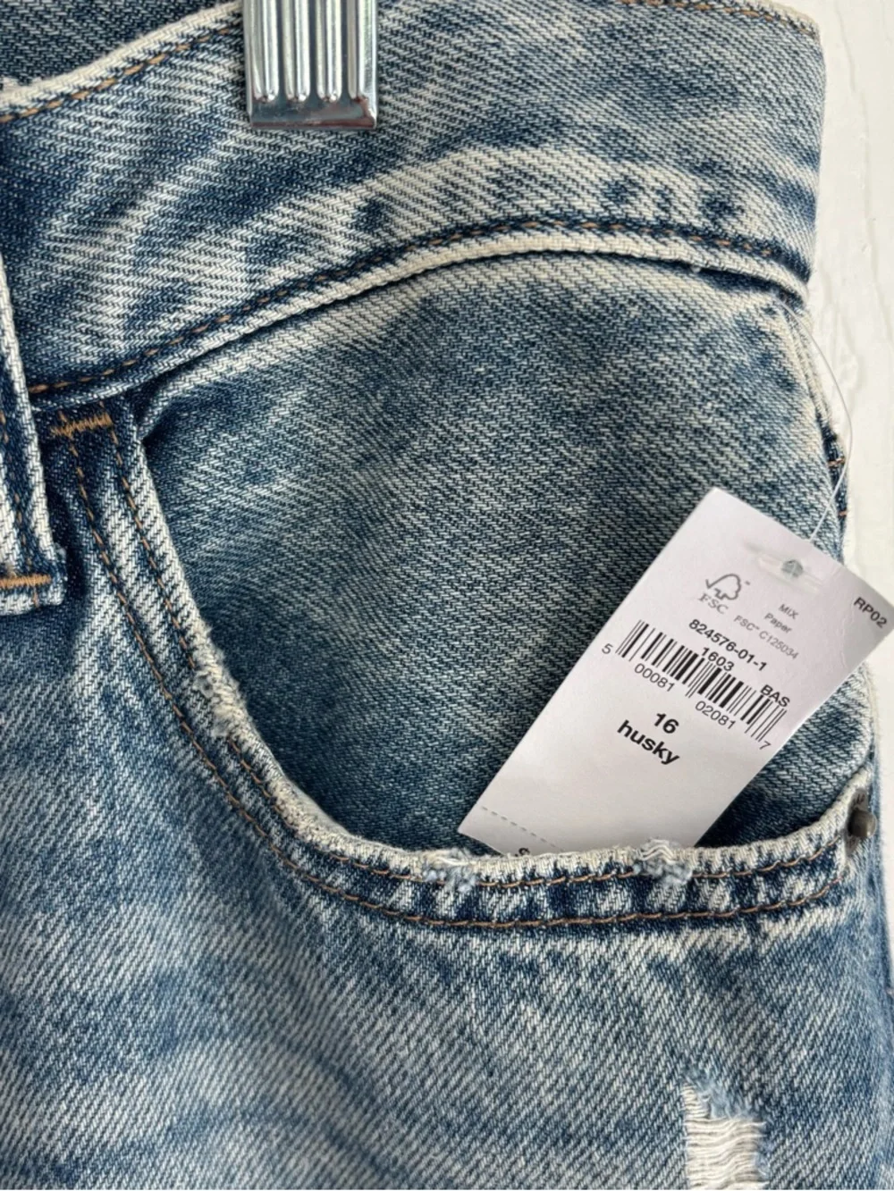 NWT Gap Kids' 90s Original Straight Leg‎ Jeans Size 16 Husky